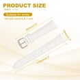 thumbnail image 2 of Uxcell Leather Watch Bands for Men and Women, 18mm Crocodile Pattern Quick Release Watch Strap Replacement, Flat Thin Elegant Leather Strap with Tools, White, 2 of 7