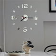 thumbnail image 2 of 3D DIY Roman Numbers Acrylic Mirror Wall Sticker Clock Home Decor Mural Decals, 2 of 3