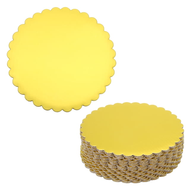 Uxcell 20 Pcs Cartones para Pasteles, Bandejas Circulares de 6 Pulgadas, Doradas