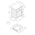 thumbnail image 2 of Monarch Specialties Accent Table, Nightstand, Storage Drawer, End, Side Table, Bedroom, Lamp, Storage, Grey Veneer, Transitional, 2 of 4