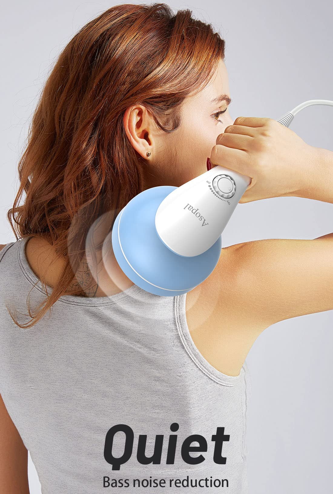 Asopal Cellulite Massager, Hand Held Deep Tissue Massager for Muscles, Back, Shoulder, Neck, Leg, Calf,Foot, Electric Percussion Body Massage Machine