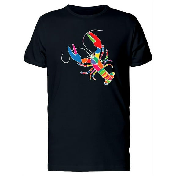 Colorful Lobster Doodle T-Shirt Men -Image by Shutterstock, Male 4X-Large