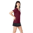 thumbnail image 3 of Hanes Womens Nano-T V-Neck T-Shirt, M, Maroon, 3 of 3
