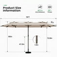 thumbnail image 2 of SERWALL Outdoor Dining Sets for 6 with 15FT Double Side Patio Umbrella, 8-Piece Patio Dining Set with 1 Rectangular table, 6 HDPE Dining Chairs & 1 Umbrella, Aruba（Umbrella base not included）, 2 of 9