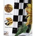 thumbnail image 3 of Sunflower Blackout Curtains for Bedroom Living Room Darkening Curtains 84 Inch Length 2 Panels Set Yellow Flowers Black White Plaid Watercolor Window Curtain Window Treatment Grommet Drapes 42"x84", 3 of 9