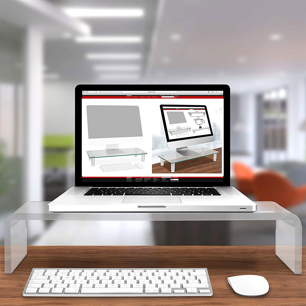 Acrylic Computer Monitor Stand for Home Business Desk