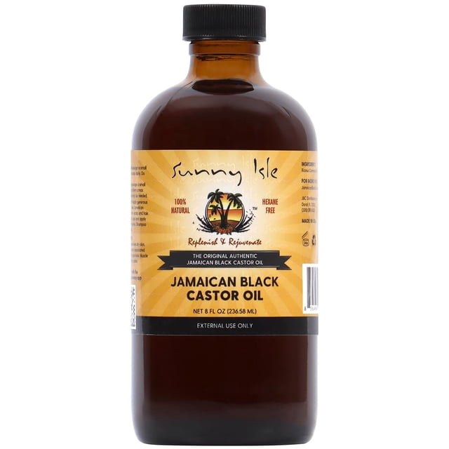 Tratamiento Sunny Isle Aceite de ricino negro jamaicano, 240 ml, 100% natural