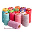 thumbnail image 4 of Cotton Cord Rope Crafts Macrame Artisan String Solid Color Cotton Yarn Rope Home Textiles 91.5m, Grey, 4 of 8