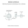 thumbnail image 4 of Rosec Jewels 0.25 CT Natural Diamond Stud Earrings for Women, Diamond Solitaire Earrings, April Birthstone Earrings, 925 Sterling Silver, 4 of 8