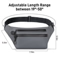 thumbnail image 3 of Fanny Pack for Men Women, Casual Belt Bag, Water Resistant Waist Bag Hip Pack with Adjustable Strap and 4-Zipper Pockets for Travel Hiking Running Outdoor Sports for Adult Teen, Gray, 3 of 7