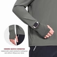 thumbnail image 3 of BALEAF Men's Lightweight Running Jacket Long Sleeve Sun Shirt UPF 50+ Quick Dry Hiking Athletic Workout Tee Top Grey XL, 3 of 7