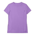 thumbnail image 6 of ShomPort Women's Nursing Tops for Breastfeeding Oversized Short Sleeves Side Splits Hidden Zipper Maternity Top, 6 of 7