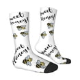 thumbnail image 3 of Uemuo Gnome Sweet Honey Pattern Women's Crew Socks, Soft Durable Breathable Moisture-Wicking with Odor Control Cotton socks, 3 of 9