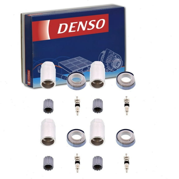 4 pc DENSO TPMS Sensor Service Kits compatible with Hyundai Sonata 2011-2013 - 315 Mhz