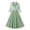Green, variant on Winter Dresses for Women Stylish Work Dress Half Sleeve 50S Vintage Dresses V Neck Wedding Guest Formal Dress