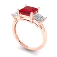thumbnail image 2 of Clara Pucci 14K Rose Gold 2.5ct Tourmaline Three-Stone Ring for Women, 2 of 8