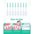 thumbnail image 3 of 220 PCS Dental Floss Picks, Soft Silicone interdental Brush, Floss Picks for Teeth, Toothpicks Brush Between Teeth, Tooth Flossing Brush with Case, Disposable for Teeth Cleaning, Green Color, 3 of 4