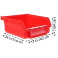 thumbnail image 2 of DEEPCRAFF Bacs à Panneau Perforé Rouges 3 Pcs pour Organiser Outils et Accessoires, Format Compact, 2 of 6