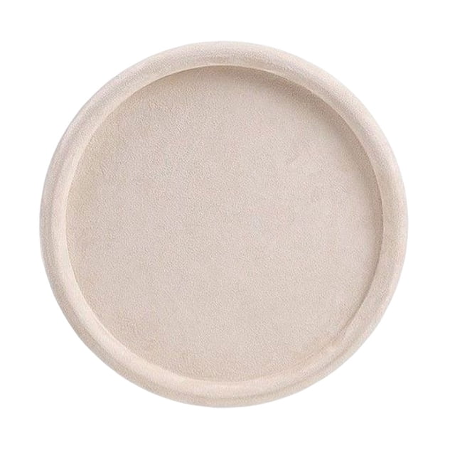 Maoww Velour Earring Tray Jewelry Display Photo Show Props Solid Color Soft Organizer Simple Style Blank Holder Home Beige