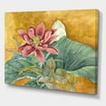 thumbnail image 3 of Designart ' Ancient Impression of Pink Lotus ' Traditional Canvas Wall Art Print, 3 of 4