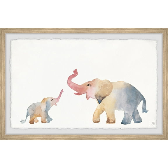 Marmont Hill Elephant Playtime Framed Wall Art