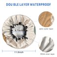 thumbnail image 3 of Shower Caps,Brown Boho Plant Pattern Waterproof Shower Cap for Women 4 Pieces,Double Reusable Hair Cover for Shower PEVA Elastic Stretch Hem, 3 of 7