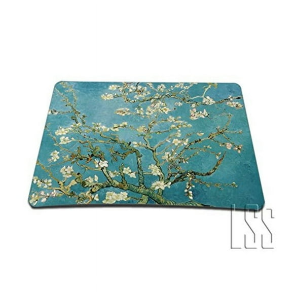 Almond Trees Colored 1 X Standard 7 x 9 Rectangle Non - Slip Rubber Mouse Pad