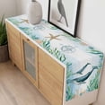 thumbnail image 4 of Whale Coastal Table Runner - 70 Inch Long, Kitchen Dining Table Runner Dresser Scarves, Summer Beach Nautical Starfish Compass Farmhouse Decor for Coffee Tables Wedding Party Banquet, 4 of 8