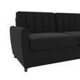 Novogratz Brittany Sleeper Sofa with Memory Foam Mattress, Queen, Dark