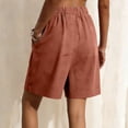 thumbnail image 4 of fheaev Wide Leg Shorts for Women Elastic Waist Knee Length Loose Fit with Pockets Summer Casual Beach Vacation Wear M-3XL, 4 of 6