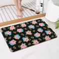 thumbnail image 4 of Pioneer Flower Floral Print Pattern Bathroom Rugs Mat, Non Slip Microfiber Bathroom Rug with Rubber Backing, Soft Mats for Bathroom Floor Tub Shower, 17"x27", 4 of 5