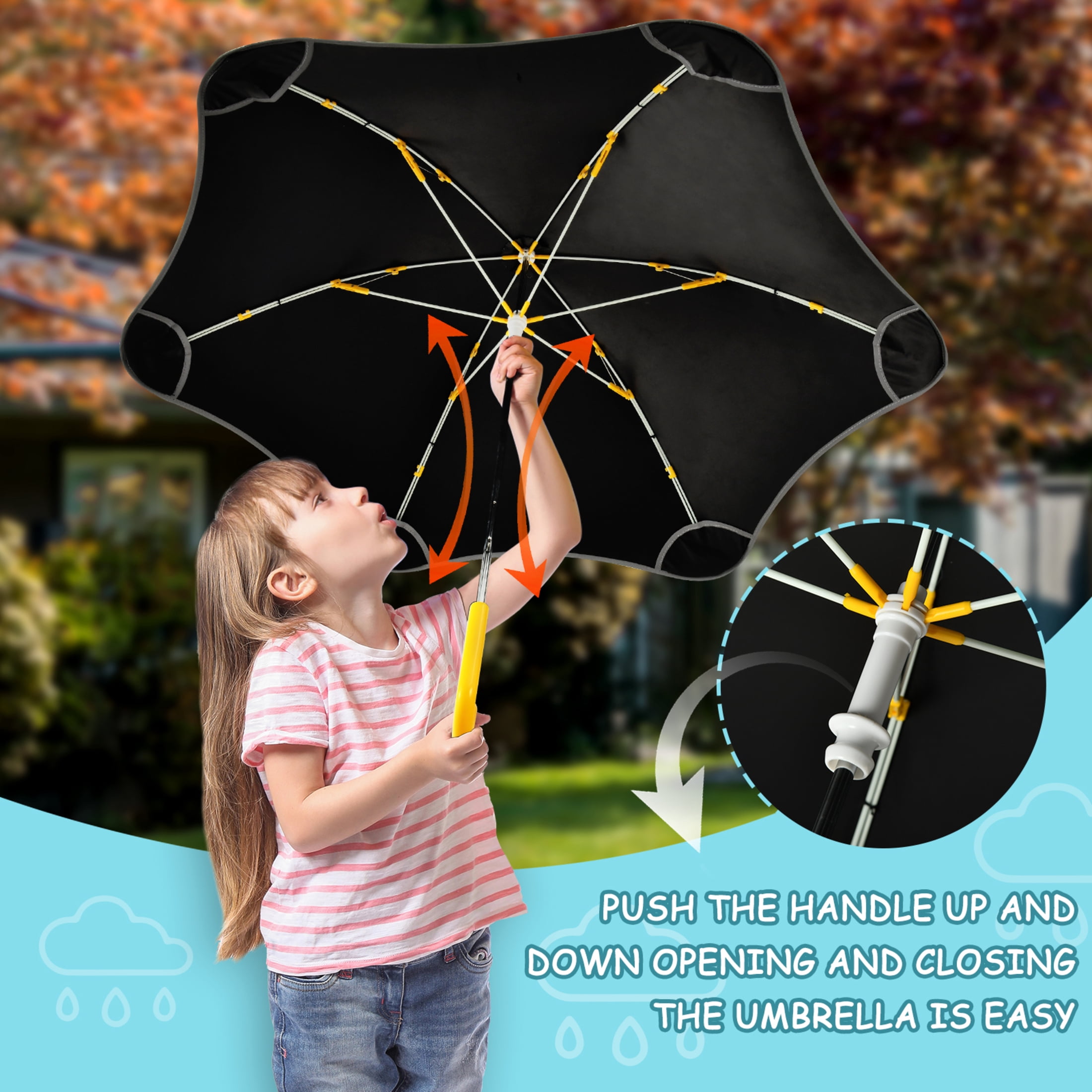 BZSMCE Folding Umbrellas Rain & UV Protection Windproof In Purple Lace Butterfly Botanical Pattern
