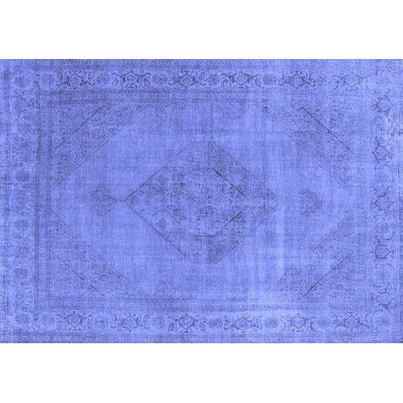 Ahgly Company Indoor Rectangle Oriental Blue Industrial Area Rugs, 3' x 5'