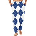 thumbnail image 2 of Men's Christmas Sleep Pants Plaid Jogger Drawstring Xmas Loungewear Elastic High Waist Soft Loose Sleep Pants, 3XL, 2 of 7
