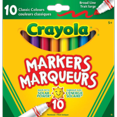 thumbnail image 2 of Crayola Broad Line Marqueurs 10 Unités, Couleurs Classiques (Lot de 2), 2 of 2
