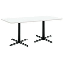 KFI Studios Mode 2.5' x 6' Dining Table, Designer White, Black X Base