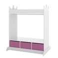 thumbnail image 6 of JOYLDIAS Kids Armoire Pretend Dress-Up Storage Openning Hanging Closet Wardrobe Girls Bedroom Furniture with Mirror, 3 Drawers(White), 6 of 19