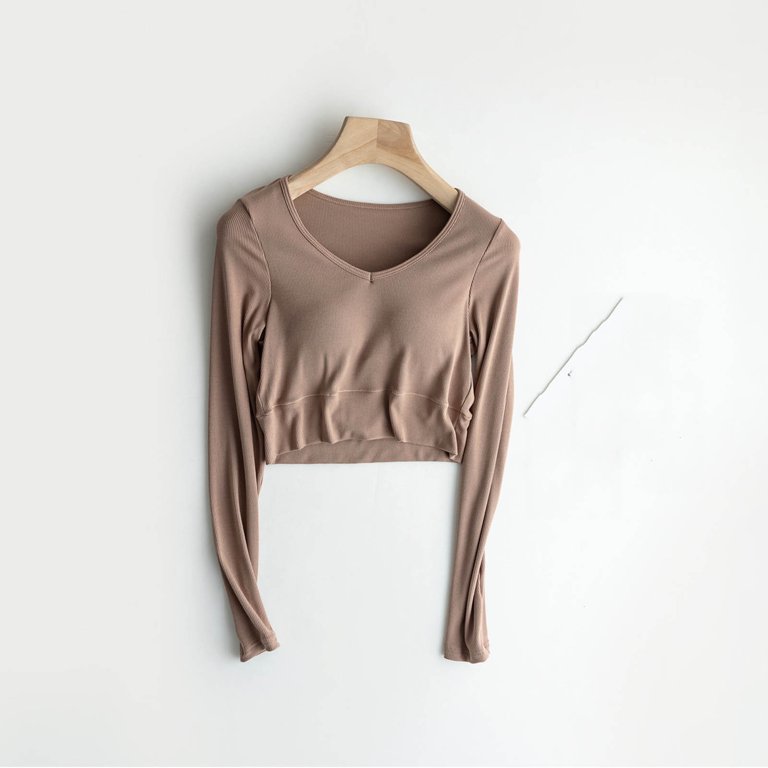 トップス KISHIDAMIKI tec cropped top beige 204437699-1-beige?$n_750w$&wid