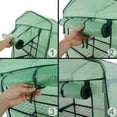 thumbnail image 5 of HomGarden 4-Tier Weatherproof Mini Greenhouse,Portable Indoor Outdoor Reinforced PE Cover,Green, 5 of 11
