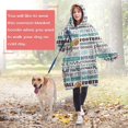 thumbnail image 4 of Football Terms and Icons Pattern Wearable Oversized Blanket,Wearable Blanket Hoodie for Adults,Cozy Hooded Blankets with Super Pockets,Super Warm Fuzzy Pullover for Women & Men, 4 of 6