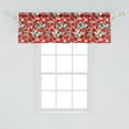 thumbnail image 2 of Ambesonne Poppy Flower Window Valance, Garden Foliage Botany, 54" X 18", Green Red White, 2 of 3