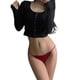 thumbnail image 1 of Gibobby Ropa interior termica Logo de personalizado, Tangas a rayas de cintura , Bikini , tangas personalizadas, ropa interior de mujer, bragas, Tanga de algodón(Rojo， XL), 1 of 5