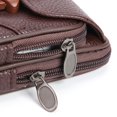 thumbnail image 2 of Riñonera de cuero con cremallera para hombre, monedero de Color puro, billetera multifunción con bolsillo para dinero, 2 of 5