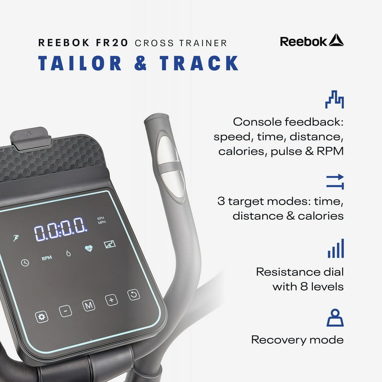 Reebok FR20 Home Elliptical Cross Trainer, Black, Cardio Exercise