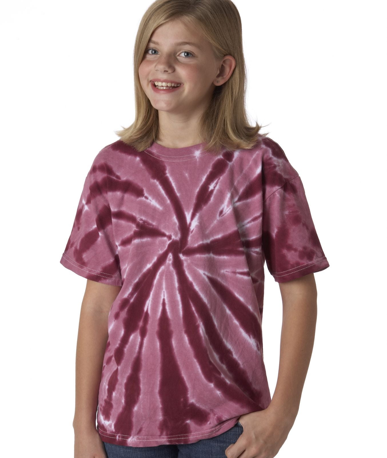 Gildan Tie Dye OneColor Pinwheel Tee Blank Tshirt Youth 77B