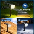 thumbnail image 3 of NACINIC IP67 Solar Spot Lights (8-Pack) - 90 LEDs, 4 Modes & 2-in-1 Design. Auto On/Off Flood/Wall Lights for Yard, Garden & Pathway in Warm White., 3 of 7