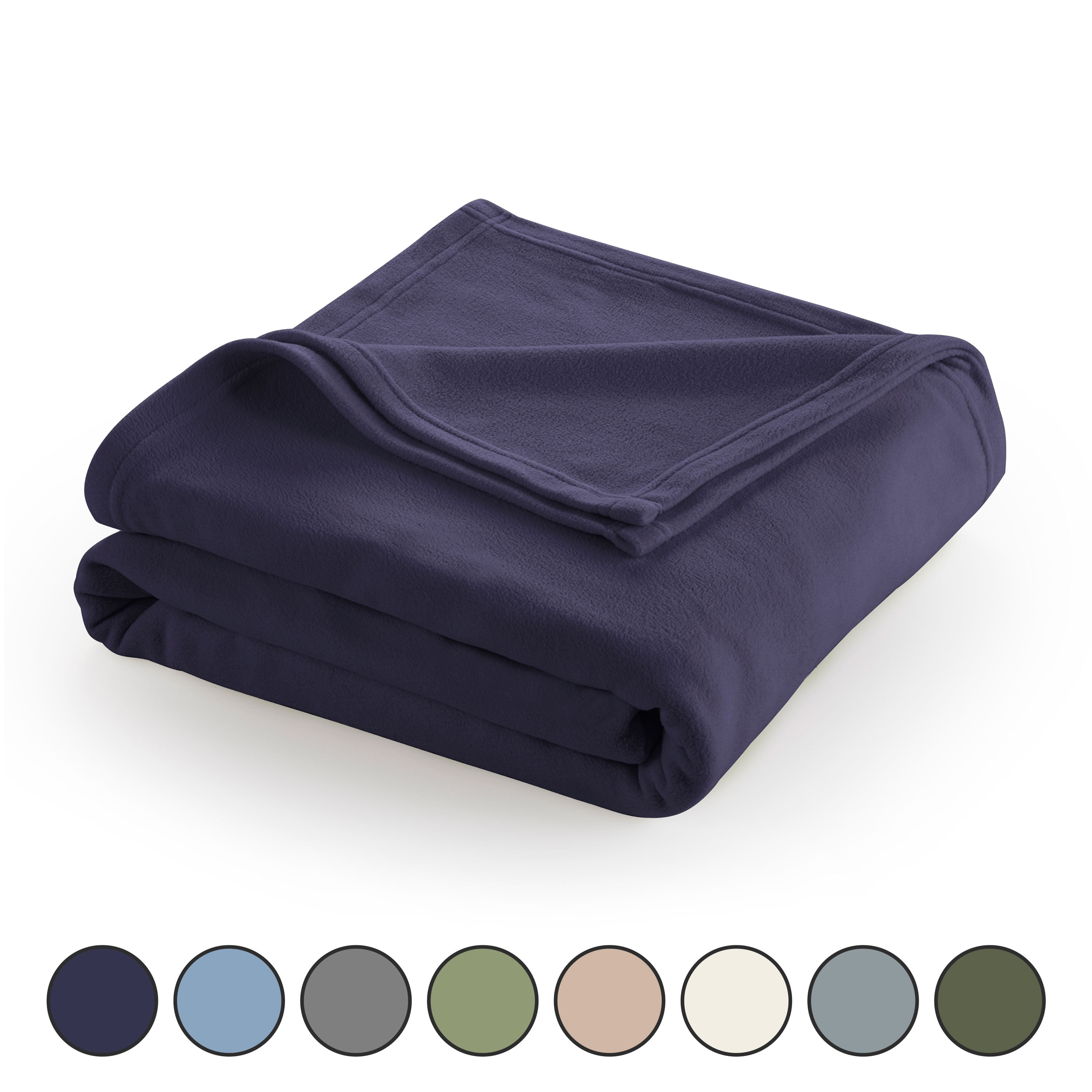 Comfy Supersoft Fleece Bed Blanket – Lightweight All-Season – King Size – Navy