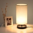 thumbnail image 4 of LINLIN Table Lamp,Minimalist Solid Wood Bedside Desk Lamp with Fabric Shade,Simple Nightstand Lamp for Bedroom Living Room Baby Room Office Study, 4 of 9