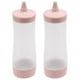 thumbnail image 1 of 2X Botella exprimible para bote de plástico, dispensador de salsa, vinagre, aceite, ketchup, vinagrera, condimentos, color rosa y transparente, 1 of 8