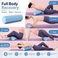 thumbnail image 4 of EVA Foam Solid Yoga Roller, High Density Massage Roller for Pilates Barre, Slimming Muscle Relief Yoga Column, Portable Solid Foam Roller for Gym Fitness, Deep Tissue Massage Stick, 12in, Sky Blue, 4 of 8